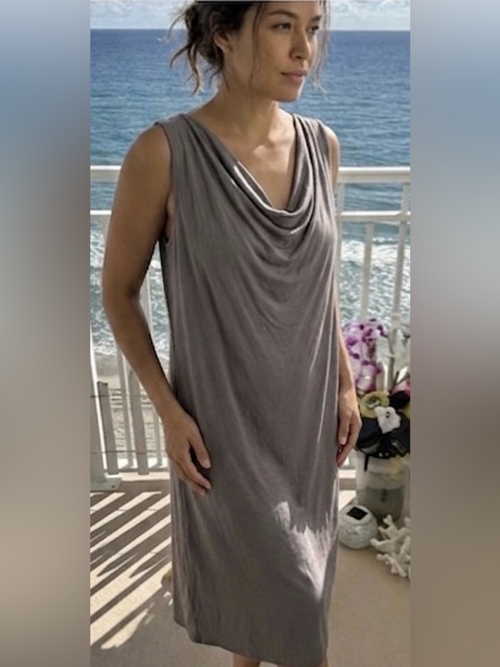POL Soft Taupe Knit Dress